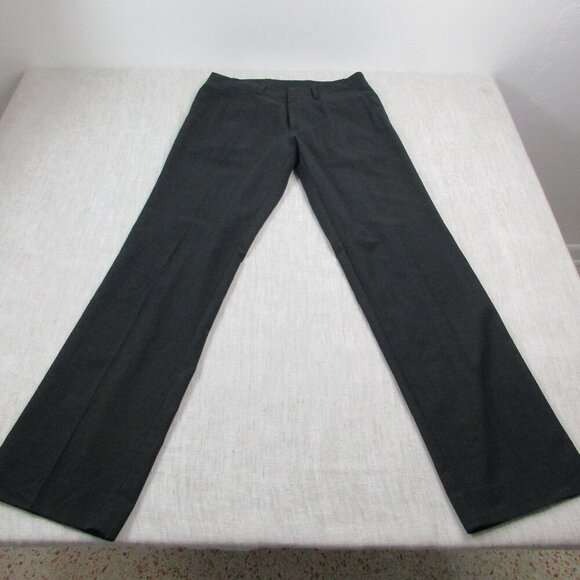 HUGO BOSS Dress Pants Mens 46 Dark Gray Formal Classic Fit Mid-Rise Straight Leg - Picture 2 of 9